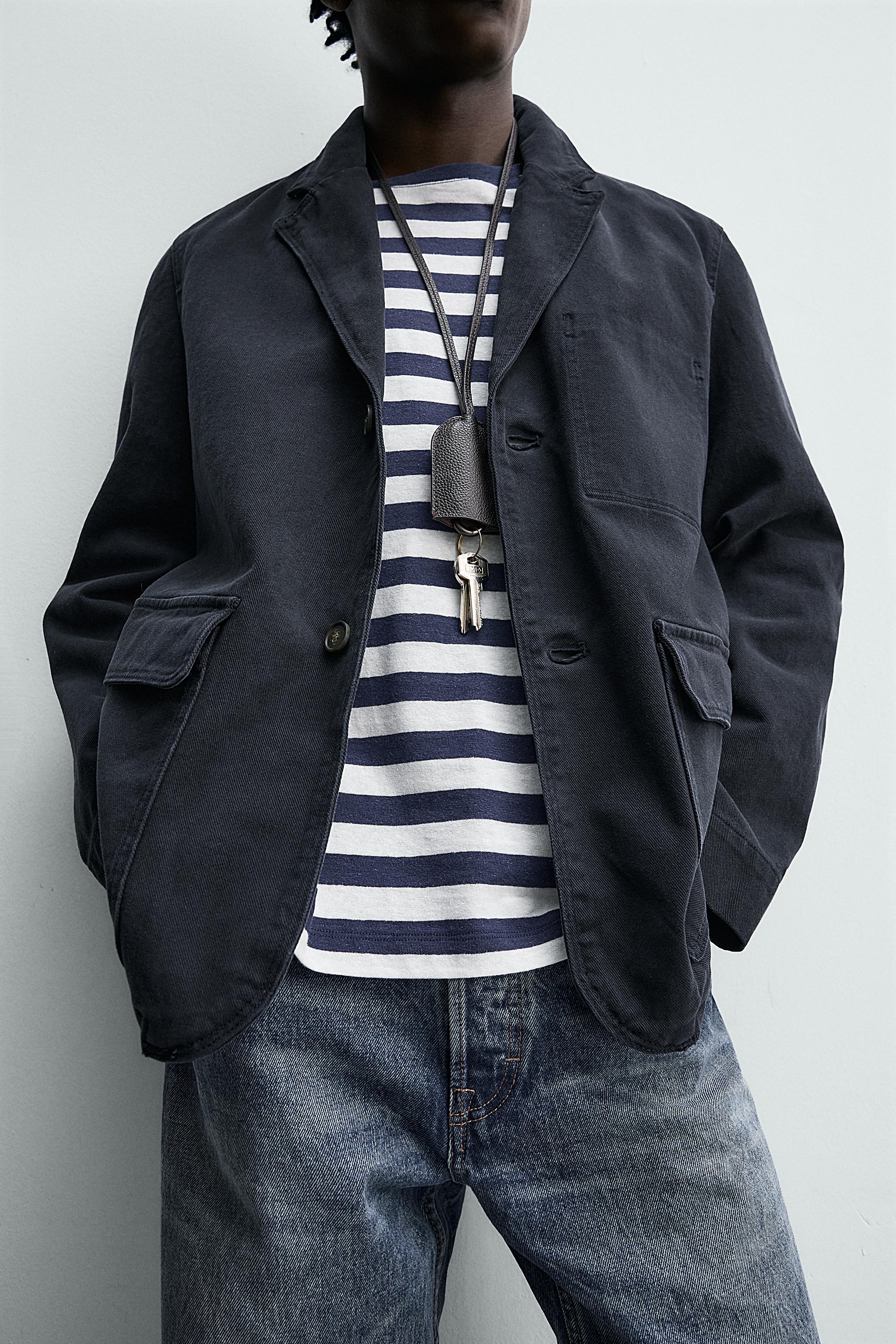 RELAXED FIT COTTON BLAZER